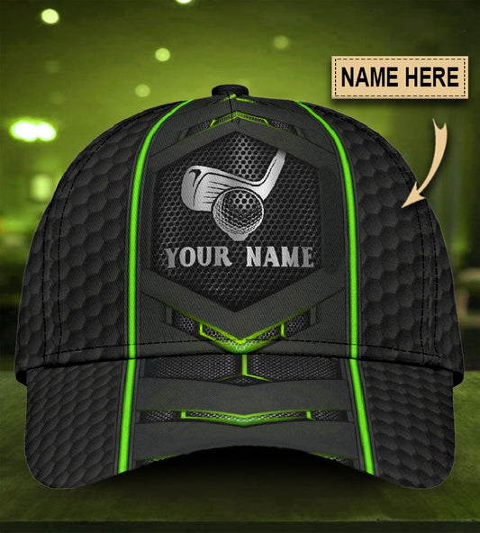 Custom Black Carbon Golf Personalized Name Classic Cap For Beach Days Travel And Relaxed Everyday Outfits