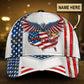 Custom Proud American Eagle Personalized Name Classic Cap For Daily Styling Weekend Travel And Outdoor Activities