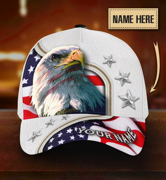 Custom Proud American Eagle Independence Day Classic Cap For Daily Comfort Outdoor Fun And Weekend Vacations