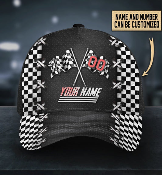Custom Racing American Flag Classic Cap For Outdoor Activities Weekend Trips And Casual Wear