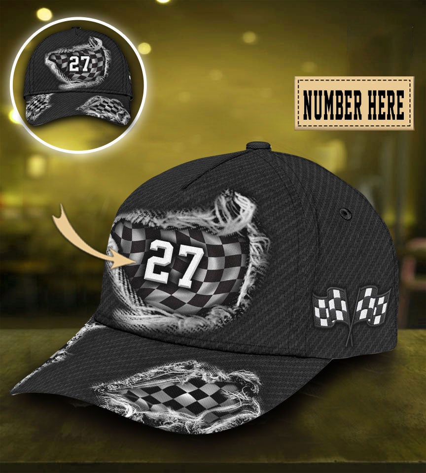Custom Racing Personalized Number Classic Cap For Daily Wear Travel And Outdoor Activities