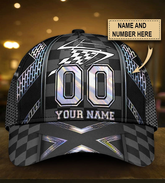 Custom Racing Hologram Personalized Name Number Classic Cap For Casual Adventures Parties And Seasonal Styling