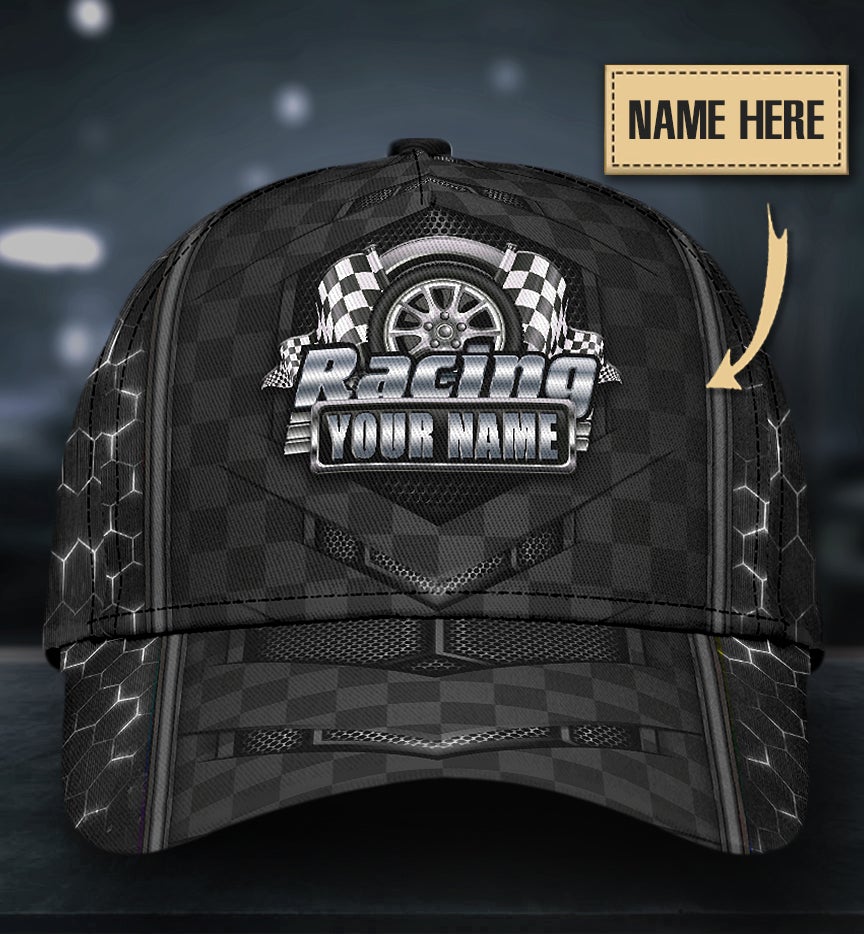 Custom Racing Lover Black Style Personalized Classic Cap For Casual Outfits Vacations And Everyday Styling