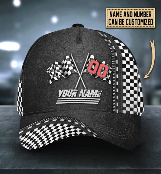 Custom Racing Lover Personalized Name Number Classic Cap For Daily Styling Weekend Travel And Outdoor Activities