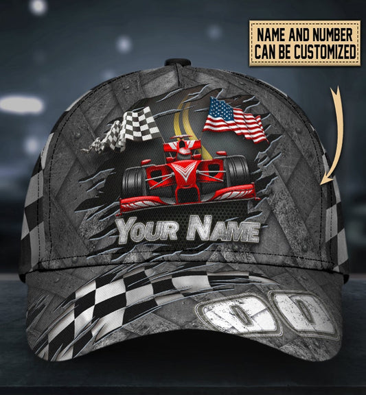 Custom Racing Speed Lover American Flag Classic Cap For Weekend Adventures Festivals And Gift Giving