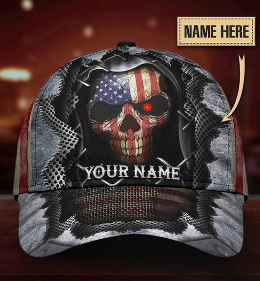 Custom Skull American Crack Classic Cap For Casual Gatherings Travel And Thoughtful Gift Giving