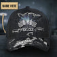 Custom Torn Pattern Racing Personalized Name Classic Cap For Weekend Travel Outdoor Events And Casual Outfits