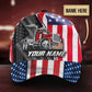 Custom Truck Driver American Flag Personalized Name Classic Cap For Casual Gatherings Travel And Thoughtful Gift Giving