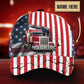 Custom Truck Driver Lifestyle American Flag Personalized Classic Cap For Parties Vacations And Relaxed Daily Outfits