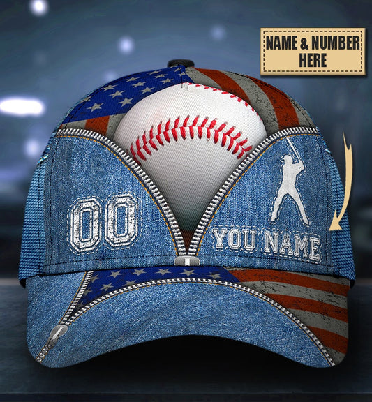 Custom Zipper Baseball Personalized Name Number Classic Cap For Nature Lovers Travel And Casual Daily Styling
