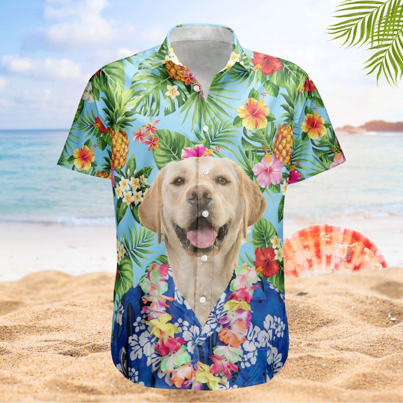Funny Custom Big Face Photo Summer Aloha Hawaiian Shirt For Tropical Holidays And Casual Wear