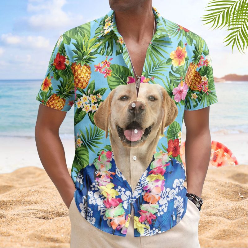 Funny Custom Big Face Photo Summer Aloha Hawaiian Shirt For Tropical Holidays And Casual Wear
