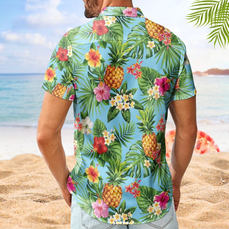 Funny Custom Big Face Photo Summer Aloha Hawaiian Shirt For Tropical Holidays And Casual Wear