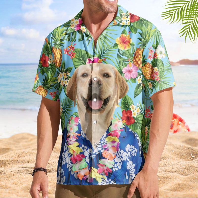 Funny Custom Big Face Photo Summer Aloha Hawaiian Shirt For Tropical Holidays And Casual Wear