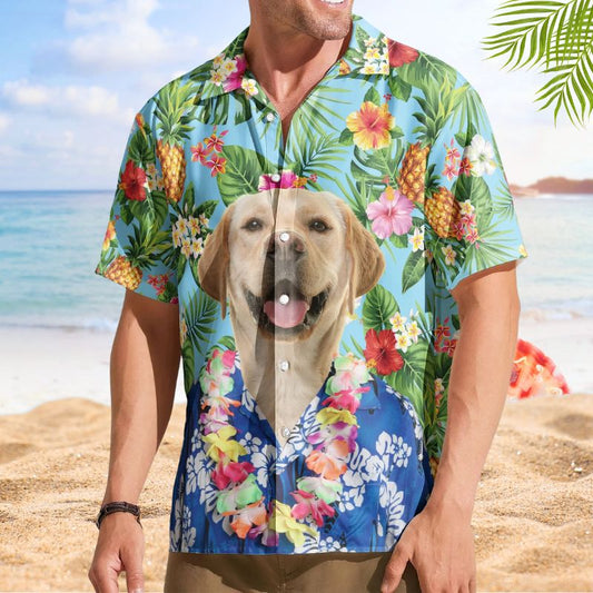 Funny Custom Big Face Photo Summer Aloha Hawaiian Shirt For Tropical Holidays And Casual Wear