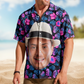 Funny Tropical Custom Big Face Photo Island Hawaiian Shirt For Nature Lovers And Coastal Travel