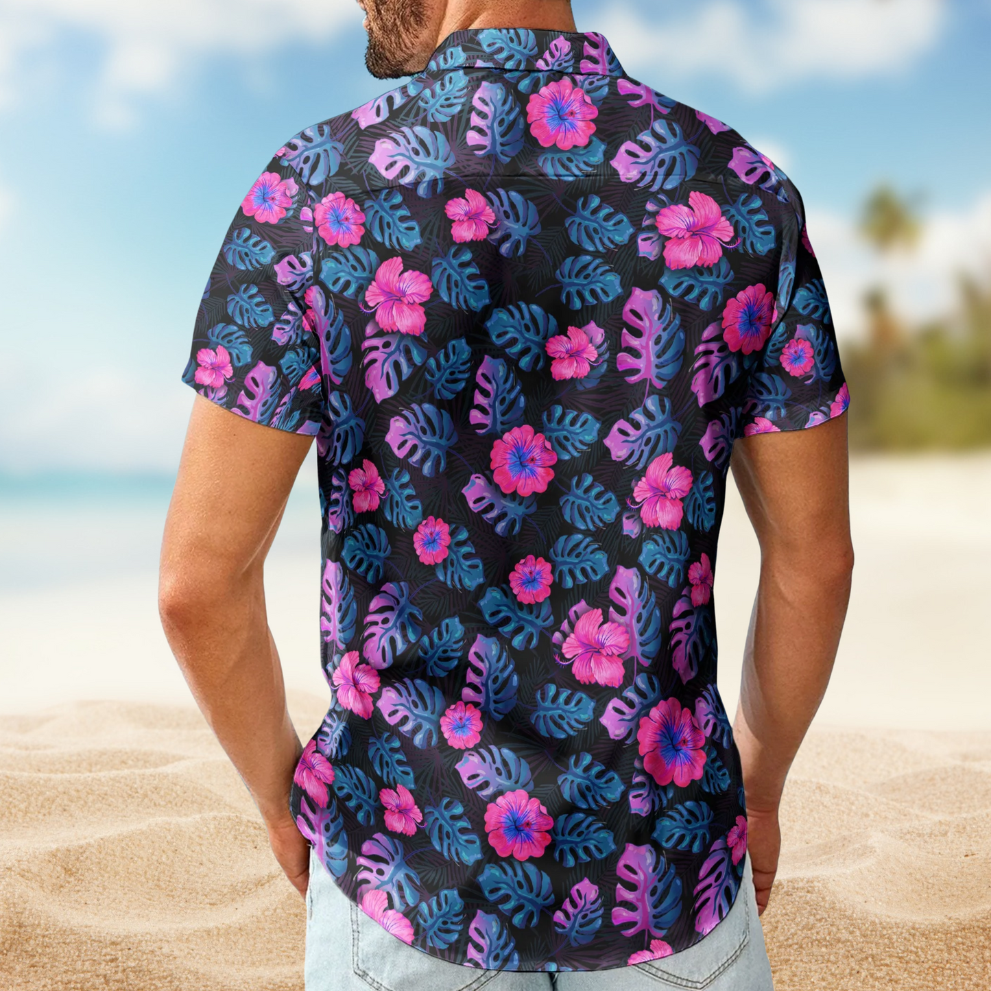 Funny Tropical Custom Big Face Photo Island Hawaiian Shirt For Nature Lovers And Coastal Travel