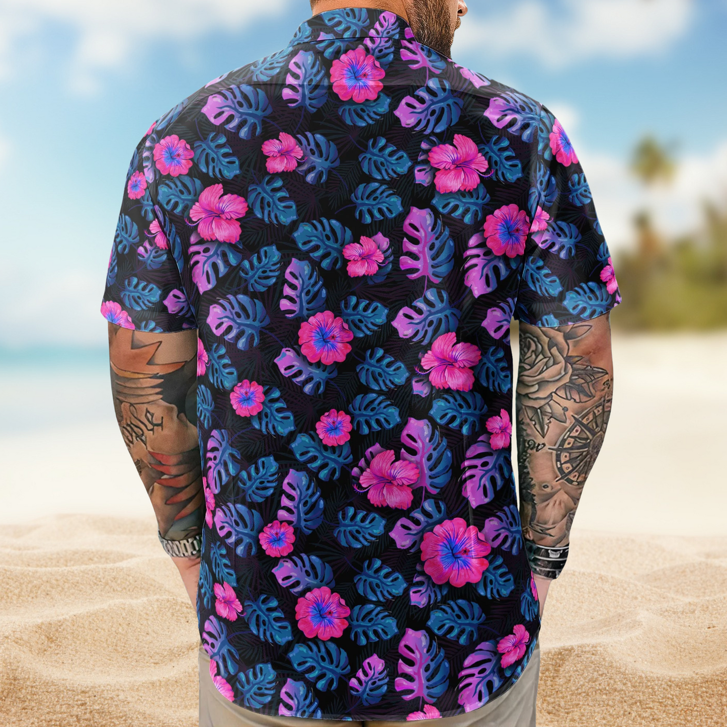 Funny Tropical Custom Big Face Photo Island Hawaiian Shirt For Nature Lovers And Coastal Travel