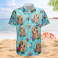 Funny Tropical Dog Custom Face Photo Aloha Hawaiian Shirt For Animal Lovers And Coastal Getaways