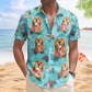Funny Tropical Dog Custom Face Photo Aloha Hawaiian Shirt For Animal Lovers And Coastal Getaways