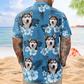 Funny Tropical Custom Face Photo Hibiscus Island Hawaiian Shirt For Nature Lovers And Coastal Travel