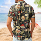 Funny Magical Custom Face Photo Mushrooms Hawaiian Shirt For Summer Vacation And Beach Travel
