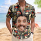 Funny Magical Custom Face Photo Mushrooms Hawaiian Shirt For Summer Vacation And Beach Travel