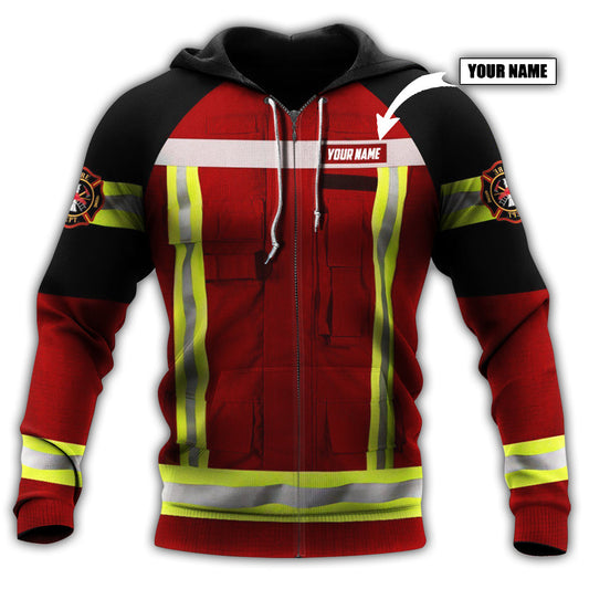 Firefighter Personalized Hoodie For First Responder Tributes Daily Wear And Thoughtful Gifts