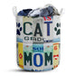 Small Size Cat Mom Live Love License Plate Laundry Basket For Bathroom Bedroom Storage