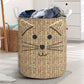 Cat Wicker Laundry Basket For Kids Room Bathroom Bedroom And Everyday Storage Organizer