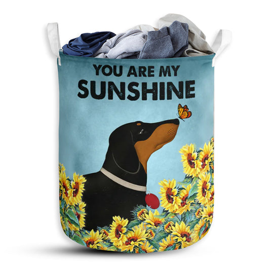 Dachshund Are My Sunshine Laundry Basket For Bathroom Bedroom Storage