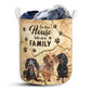 Dachshund Tracked Wall We Are Family Laundry Basket For Bathroom Bedroom Storage