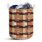 Dog Paw Handmade Red Laundry Basket For Bathroom Bedroom Storage