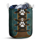 Dog Paw Love Shoes Laundry Basket For Bathroom Bedroom Storage
