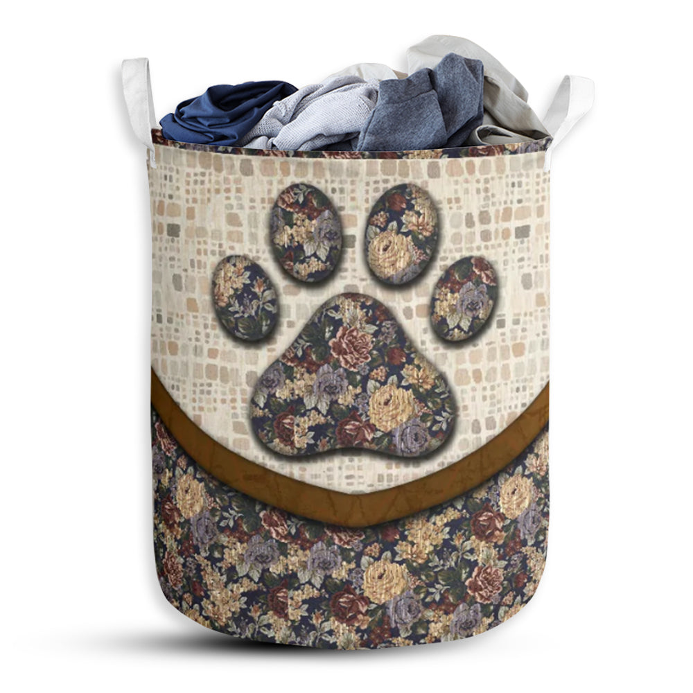 Dog Paw Tepee Fabric Laundry Basket For Bathroom Bedroom Storage