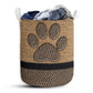 Dog Paw Rope Wallpaper Laundry Basket For Bathroom Bedroom Storage
