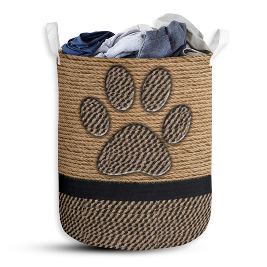 Dog Paw Rope Wallpaper Laundry Basket For Bathroom Bedroom Storage