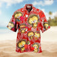 Cute Hedgehog On Valentine's Day Hawaiian Shirt For Summer Vacation Beach Travel And Relaxed Casual Wear