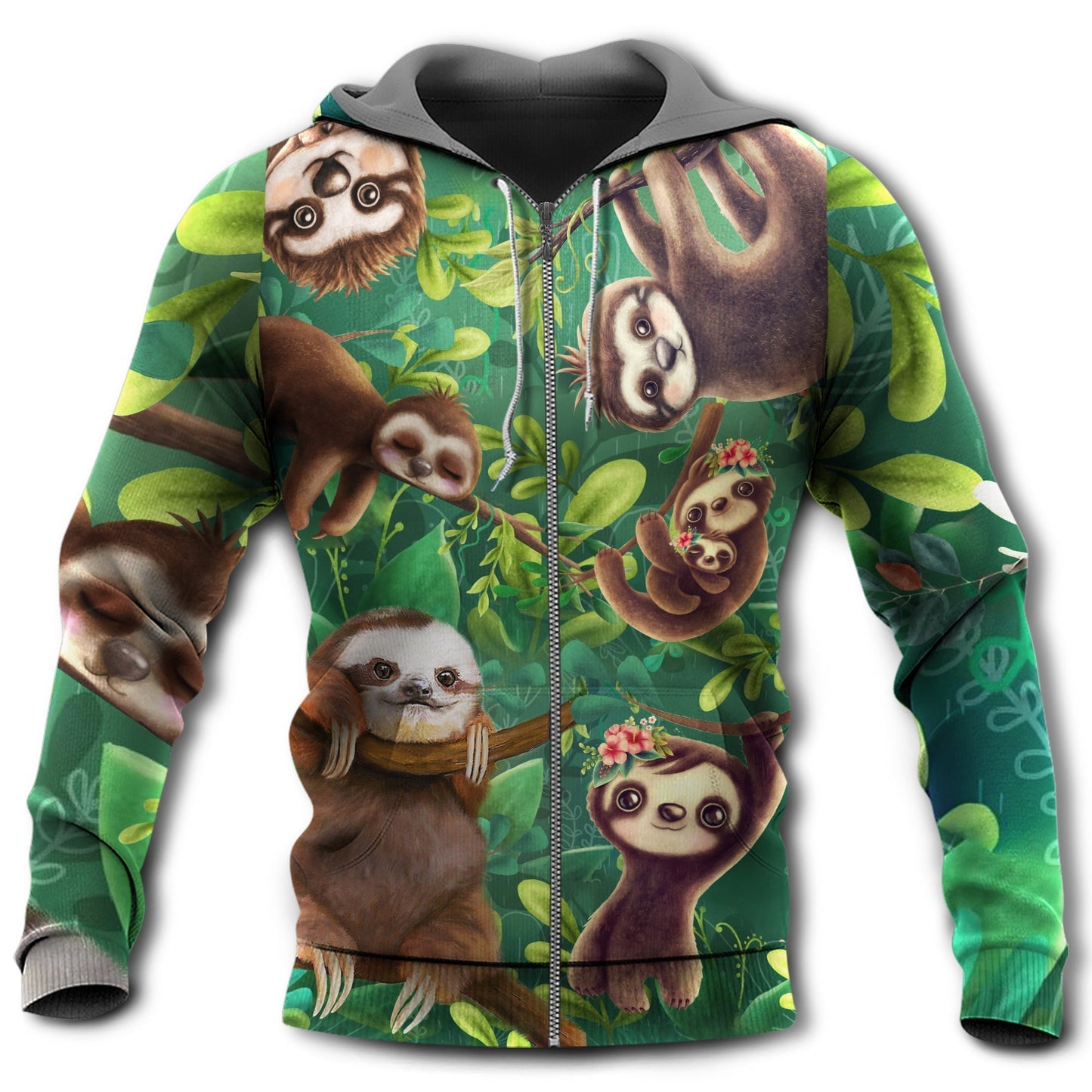 Cute Sloth Lovely Animals Hoodie For Casual Street Style Travel And Daily Comfort