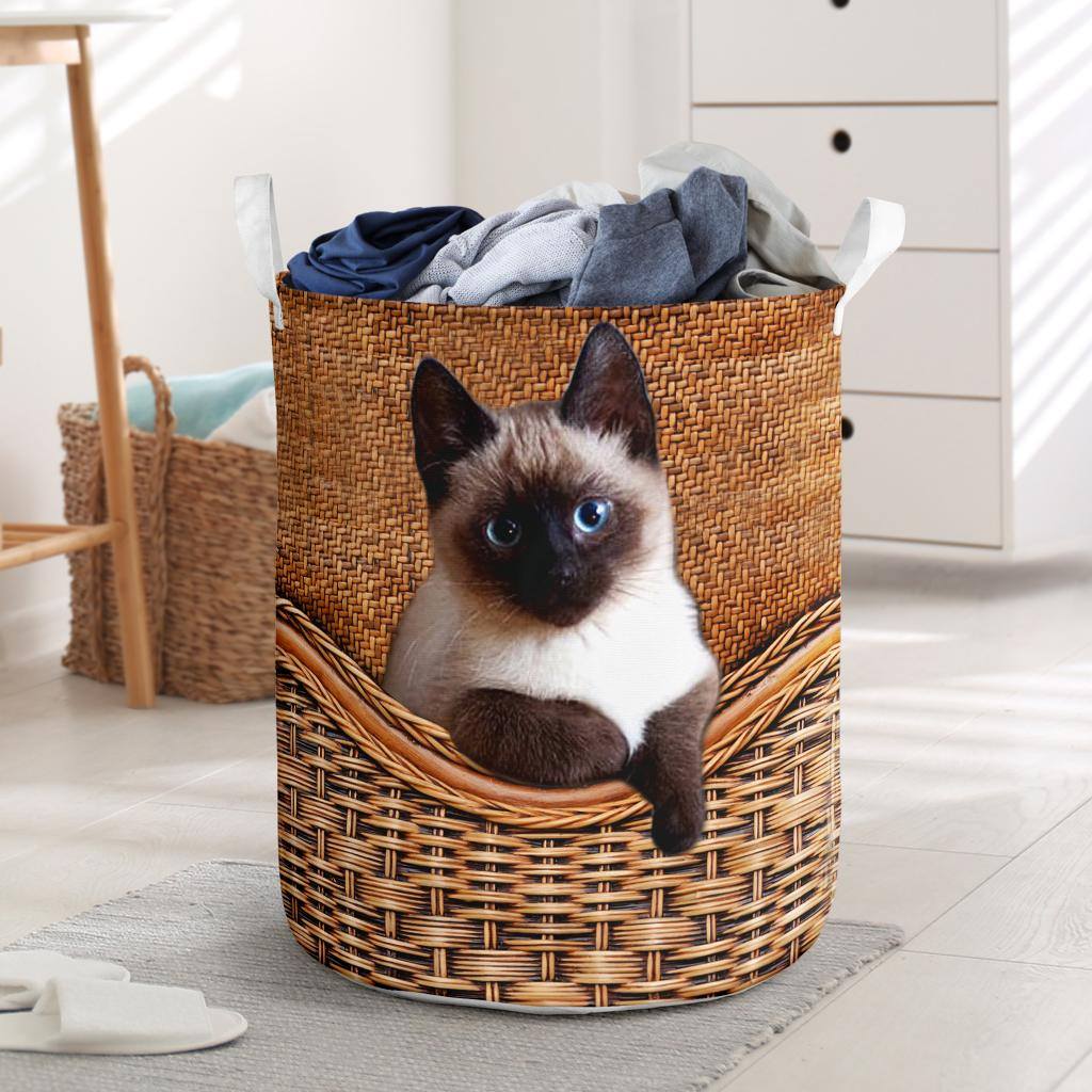 Cute Cat Laundry Basket For Room Home Organizer