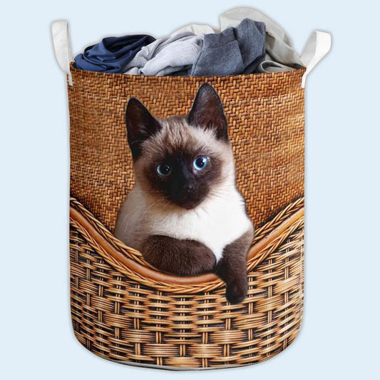 Small Size Cute Cat Laundry Basket For Bathroom Bedroom Storage