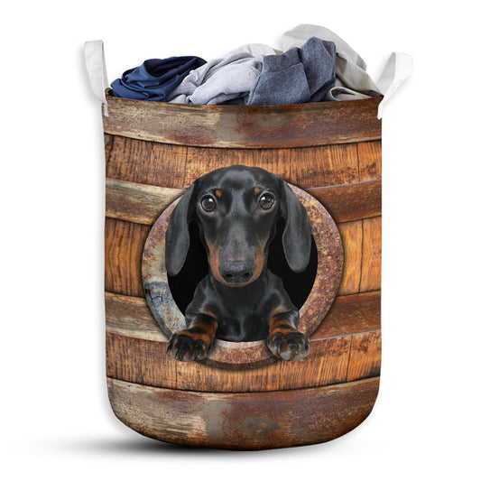 Small Size Dachshund Cute Laundry Basket For Bathroom Bedroom Storage