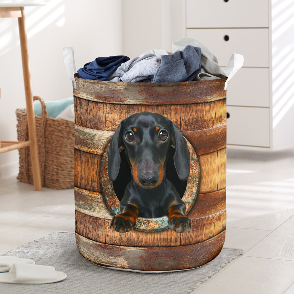 Dachshund Cute Laundry Basket For Room Home Organizer