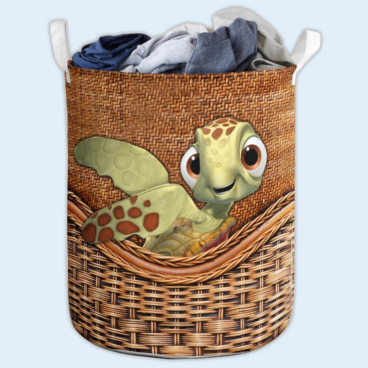 Turtle Cute Laundry Basket For Room Home Organizer