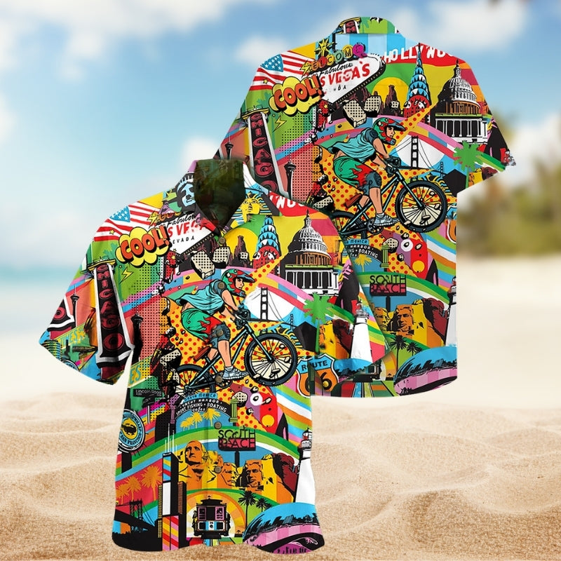 Cycling Weekend Humor Hawaiian Shirt For Resort Trips, Coastal Parties, And Warm Weather Style