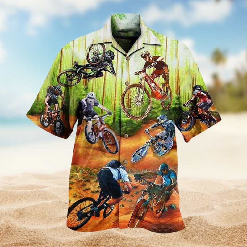 Cycling Weekend Humor Hawaiian Shirt For Summer Vacation, Beach Travel, And Casual Wear