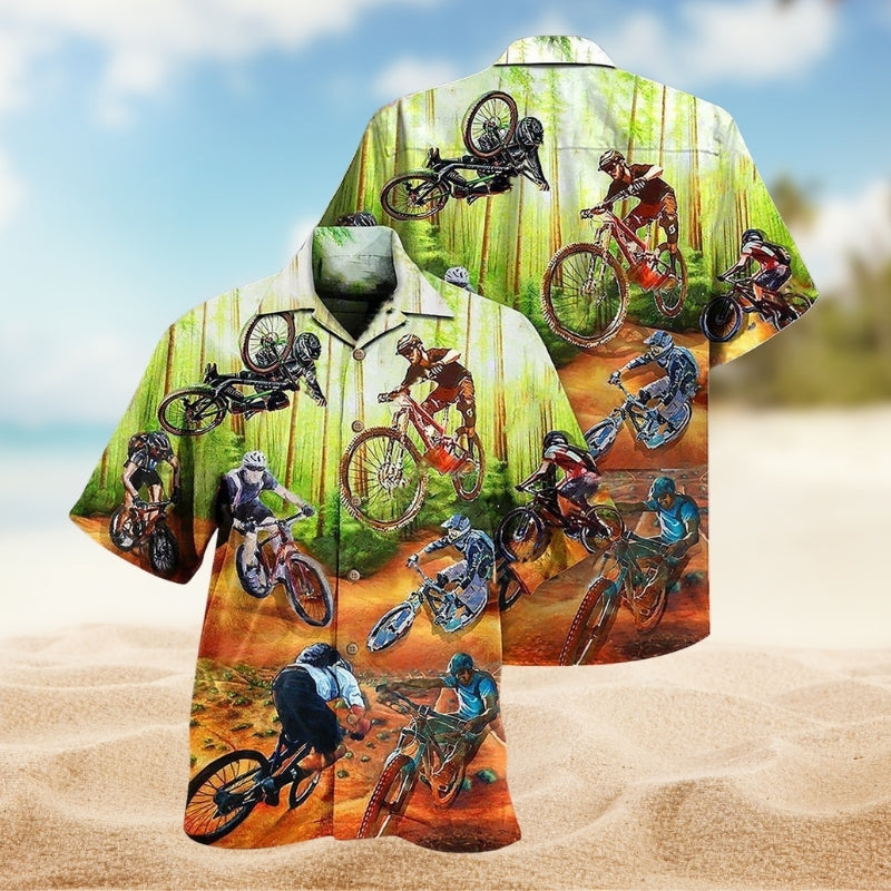 Cycling Weekend Humor Hawaiian Shirt For Summer Vacation, Beach Travel, And Casual Wear