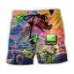 Cycling And Tattoo Dream Sky Lover Beach Shorts Artwork Detail For Comfortable Everyday Summer Wear