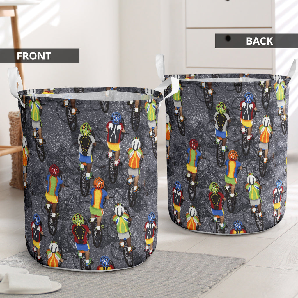 Cycling On Race Lover Laundry Basket For Room Home Organizer