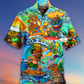 Tiki Aloha Surfing Sunset Hawaiian Shirt Artwork View For Coastal Escapes And Resort Style